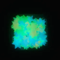 Glow-in-the-dark stars - wall / ceiling stickers - 3cm - 50 piecesDecoration