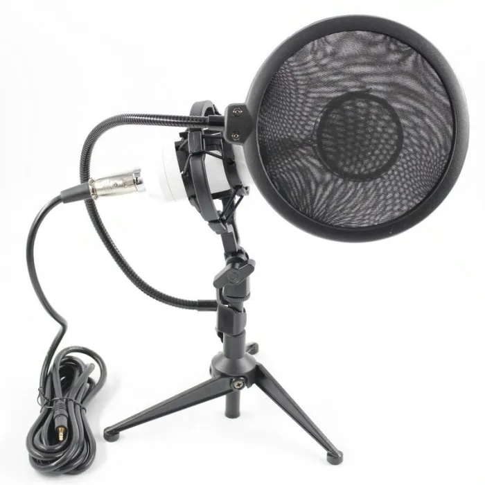 BM8000 - wired recording condenser - microphone - shock mount - stand - 3.5mm plugMicrophones