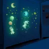 Luminous wall sticker - kids bedroom wallpaper - bunny / moon / balloons / starsWall stickers