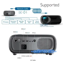 AUN AKEY9S - LED HD projector - Android - Bluetooth - WIFI - 4K - 1080PProjectors