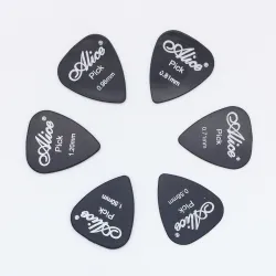 Guitar picks - 0.58mm - 0.71mm - 0.81mm - 0.96mm - 1.2mm - 1.5mm - 6 piecesGuitars