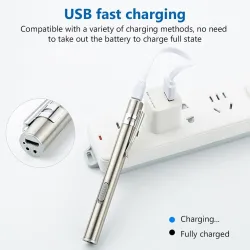 Mini USB flashlight - nursing - doctors - stainless steelTorches