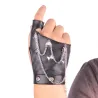 Fingerless leather glove - with rivets / chains - punk style - unisexGloves