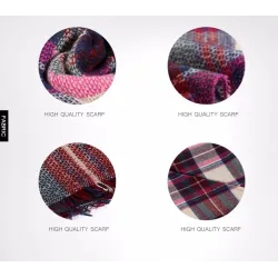 Plaid cashmere shawl - triangle shapeScarves