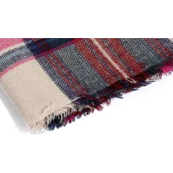 Plaid cashmere shawl - triangle shapeScarves