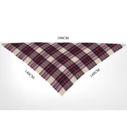 Plaid cashmere shawl - triangle shapeScarves