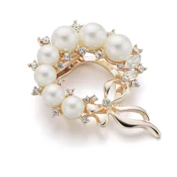 Crystal flower with rhinestones - elegant broochBrooches