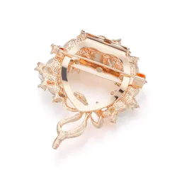 Crystal flower with rhinestones - elegant broochBrooches