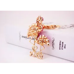 Crystal flamingo - keychainKeyrings