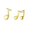 Golden musical notes - stud earrings - 925 Sterling silverEarrings