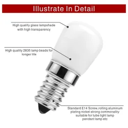3W - E14 - AC 220V - LED - fridge bulb - 2 piecesE14