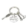 "If Dad Can't Fix It, No One Can" - silver keychainKeyrings