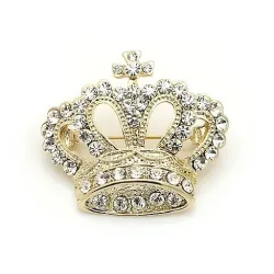 Crystal crown broochBrooches