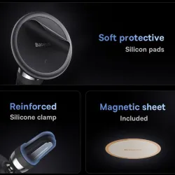 Baseus - magnetic phone holder - rotatable - for air vent / dashboardHolders