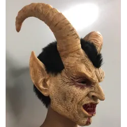 Lucifer with horns - Halloween latex face maskMasks
