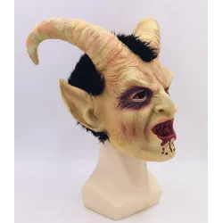 Lucifer with horns - Halloween latex face maskMasks