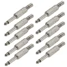 1/4" Mono audio jack metal - 6.35mm - 75 * 15mm - 10 piecesPlugs