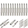 1/4" Mono audio jack metal - 6.35mm - 75 * 15mm - 10 piecesPlugs