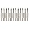 1/4" Mono audio jack metal - 6.35mm - 75 * 15mm - 10 piecesPlugs