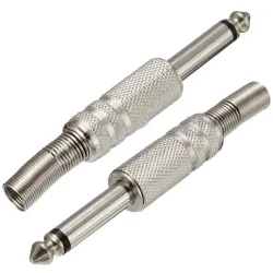 1/4" Mono audio jack metal - 6.35mm - 75 * 15mm - 10 piecesPlugs