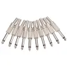 1/4" Mono audio jack metal - 6.35mm - 75 * 15mm - 10 piecesPlugs
