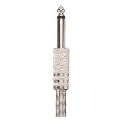 1/4" Mono audio jack metal - 6.35mm - 75 * 15mm - 10 piecesPlugs