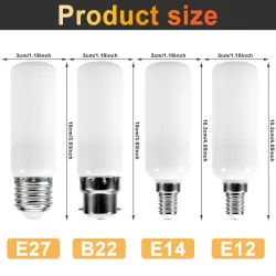 LED flame lamp - fire effect bulb - 3 modes - 5W - E27 - E12 - E14 - B22E14
