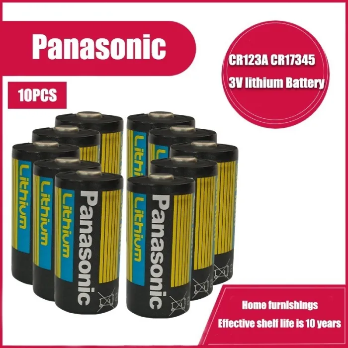 Panasonic - lithium battery - CR123A - 1400 mAh - 3V - 10 piecesBattery