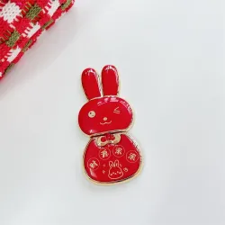 Foldable phone holder - stand - red Chinese bunnyHolders