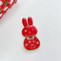 Foldable phone holder - stand - red Chinese bunnyHolders