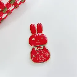 Foldable phone holder - stand - red Chinese bunnyHolders