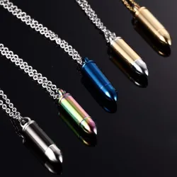 Stainless steel necklace with bullet pendantNecklaces