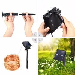 LED solar strip - with ground stake - outdoor decorationSolar lighting