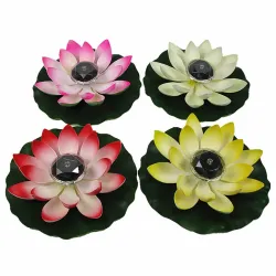 Solar powered flower - lotus shape - LED - fountain / pond floating decorationSolar lighting
