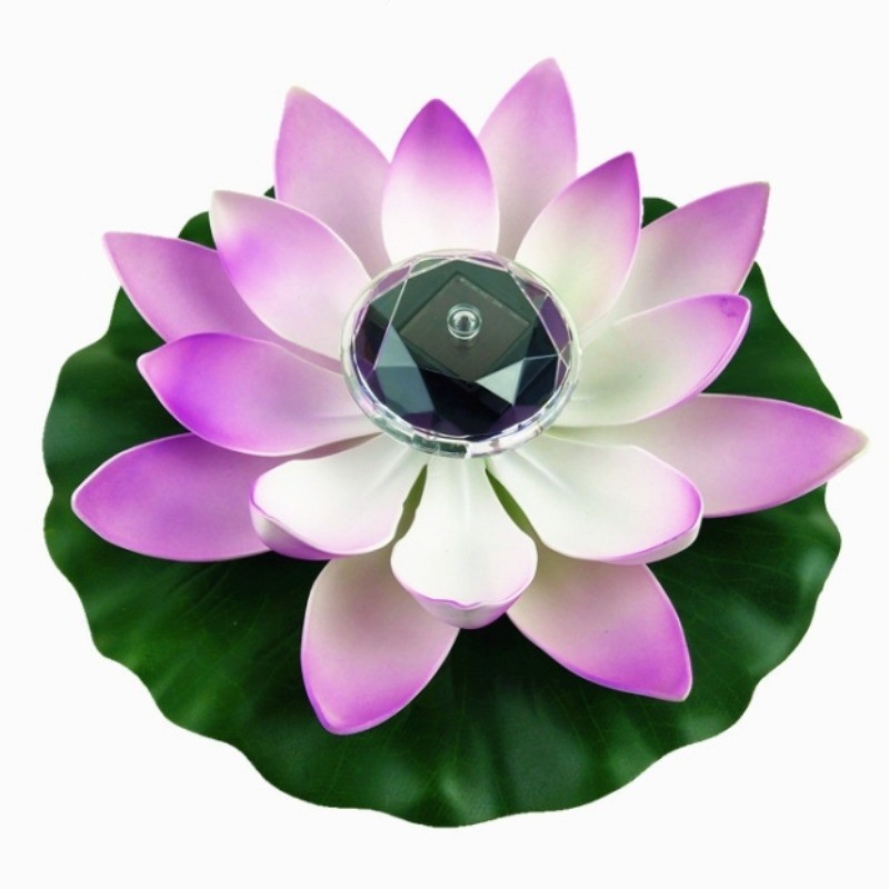 Solar powered flower - lotus shape - LED - fountain / pond floating decorationSolar lighting