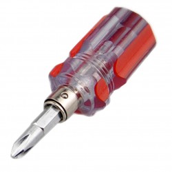 Dual function screwdriver - interchangeable head - flat / crossed bitScrewdrivers