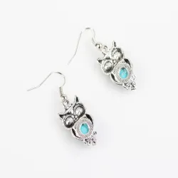 Vintage jewellery set with owls - earrings / necklace / braceletJewellery Sets