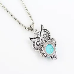 Vintage jewellery set with owls - earrings / necklace / braceletJewellery Sets