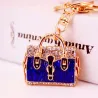 Golden crystal bag - keychainKeyrings