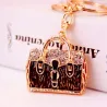 Golden crystal bag - keychainKeyrings