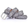 Leather belt with rivets / stars - metal buckleBelts