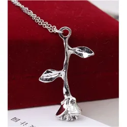 Elegant necklace with rose pendantNecklaces