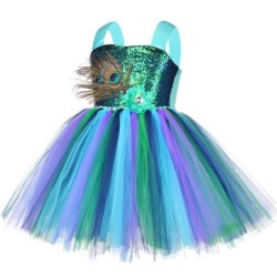 Peacock costume - dress with feathers / flowersCostumes