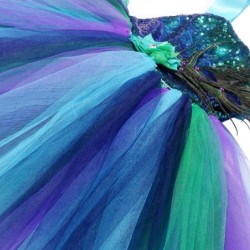 Peacock costume - dress with feathers / flowersCostumes