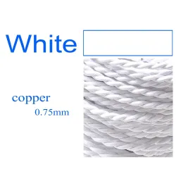 Vintage twisted woven fabric - braided electrical wire - hanging lamp cord - 3 coreLights & lighting