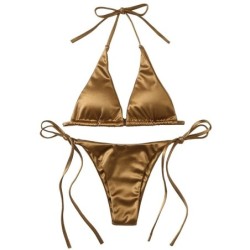 Sexy bikini set - metallic color effectBeachwear