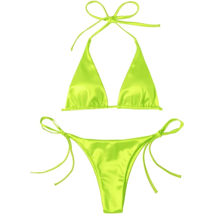 Sexy bikini set - metallic color effectBeachwear