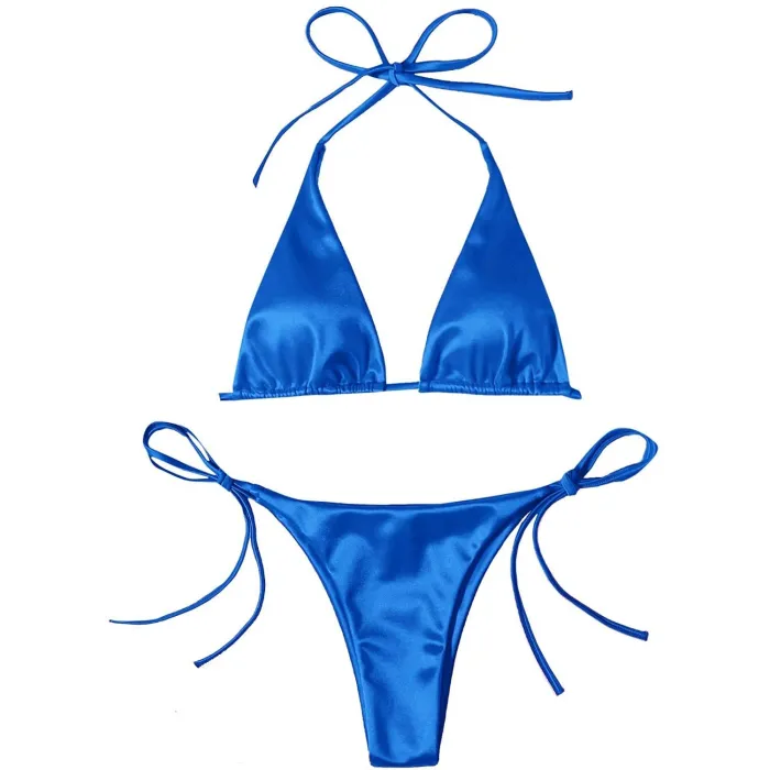 Sexy bikini set - metallic color effectBeachwear