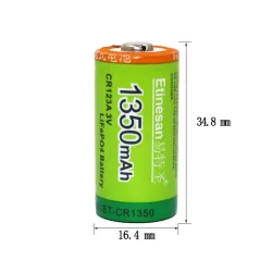 LiFePo4 - CR123A battery - rechargeable - 1350mAh - 3VBattery