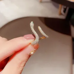 Crystal snake shaped ringRings
